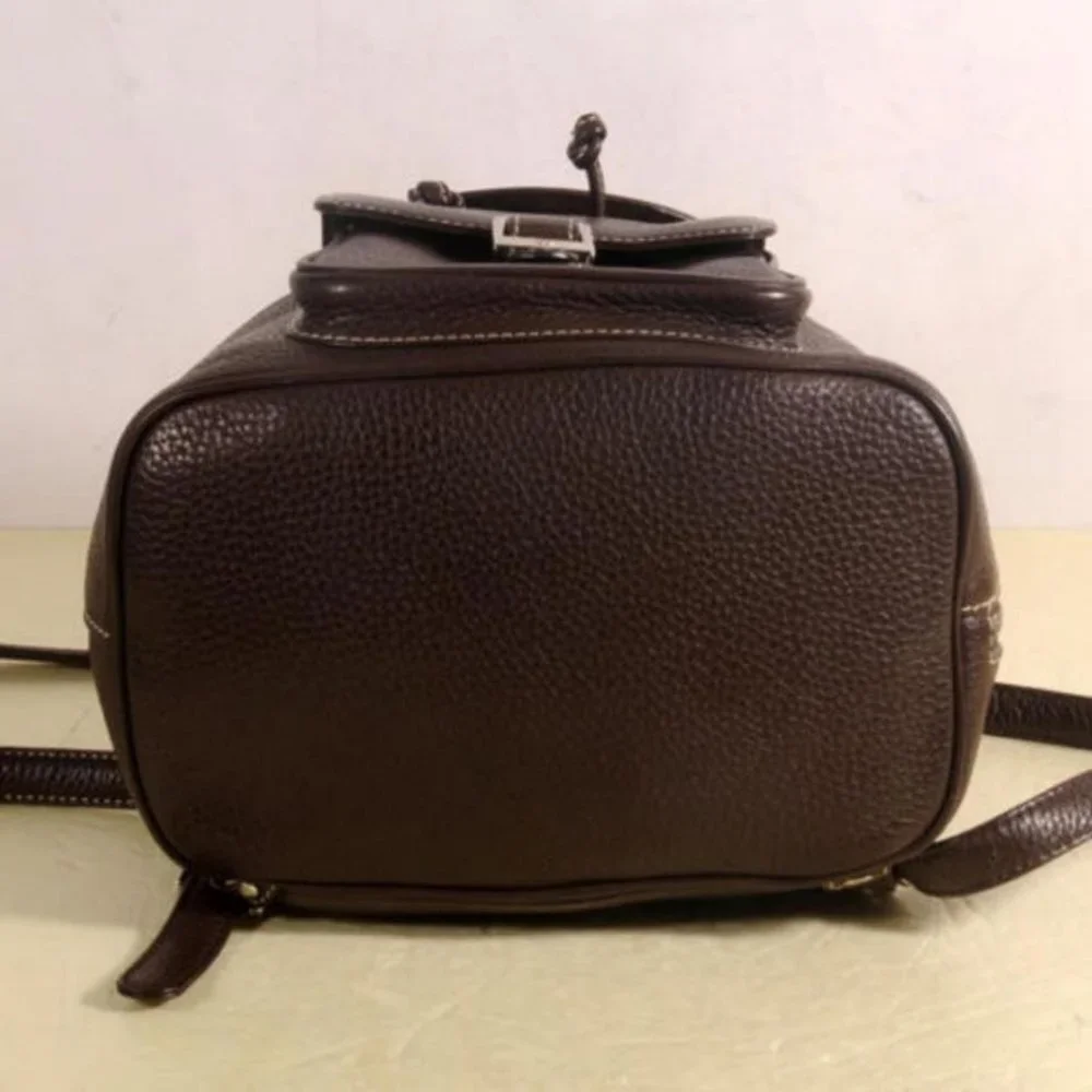 MCM Rare Chocolate Brown Leather Backpack 869707